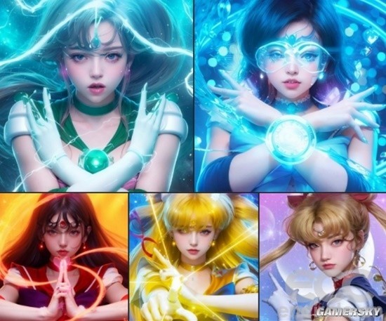 AI绘制性转黄金圣斗士 神圣加成的铠甲正妹